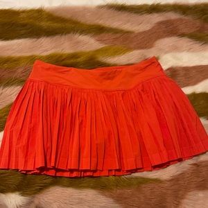 Lululemon orange pleated tennis skirt